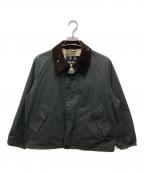 Barbourバブアー）の古着「TRANSPORT ワックス ショート ジャケット」｜グリーン
