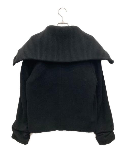Maison Margiela（メゾンマルジェラ）Maison Margiela (メゾンマルジェラ) クロップド・リブカラー・Pコート ブラック サイズ:38の古着・服飾アイテム