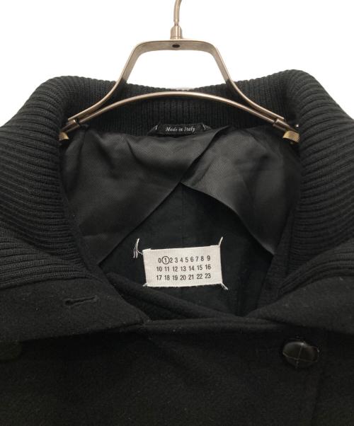 Maison Margiela（メゾンマルジェラ）Maison Margiela (メゾンマルジェラ) クロップド・リブカラー・Pコート ブラック サイズ:38の古着・服飾アイテム
