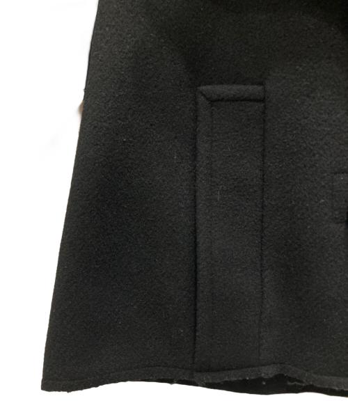 Maison Margiela（メゾンマルジェラ）Maison Margiela (メゾンマルジェラ) クロップド・リブカラー・Pコート ブラック サイズ:38の古着・服飾アイテム