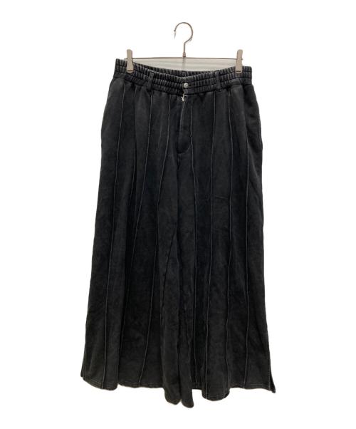seyto（セイト）seyto (セイト) Pintuck buggy flare sweatpants ブラック サイズ:3の古着・服飾アイテム