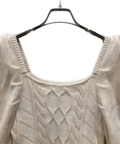 HER LIP TO（ハーリップトゥ）Her lip to (ハーリップトゥ) Bambina Cable Knit Dress Her lip to/バンビーナ ケーブル ニット ドレス ベージュ サイズ:Mの古着・服飾アイテム