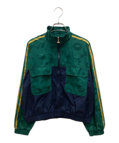 adidas（アディダス）adidas (アディダス) marimekko (マリメッコ) トラックジャケット グリーン×ネイビー サイズ:XXSの古着・服飾アイテム