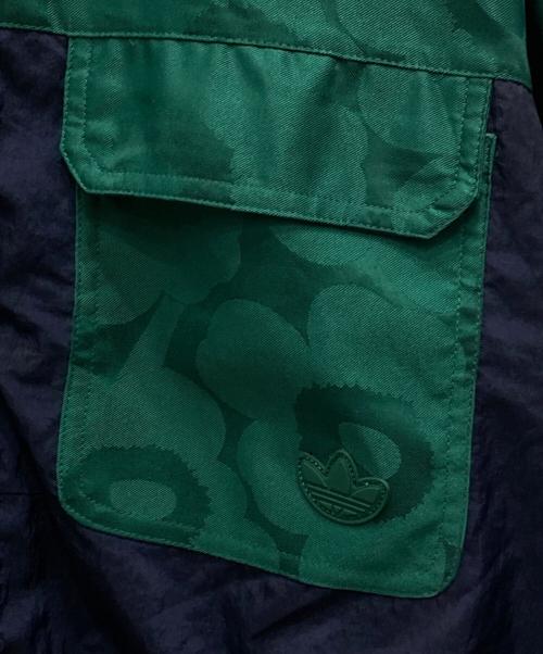adidas（アディダス）adidas (アディダス) marimekko (マリメッコ) トラックジャケット グリーン×ネイビー サイズ:XXSの古着・服飾アイテム