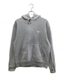 stussy（ステューシー）の古着「STOCK LOGO HOOD/ストックロゴ フーディ」｜グレー