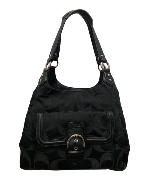 COACH（コーチ）COACH (コーチ) キャンベル シグネチャー ホーボー ブラックの古着・服飾アイテム