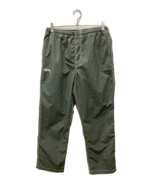 stussy（ステューシー）stussy (ステューシー) NYLON FOLSOM BEACH PANT グリーン サイズ:Sの古着・服飾アイテム