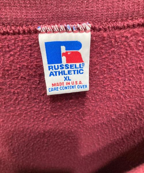 RUSSELL ATHLETIC（ラッセルアスレチック）RUSSELL ATHLETIC (ラッセルアスレチック) 90‘sVガゼット裏起毛スウェット バーガンディー サイズ:XLの古着・服飾アイテム