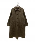 MACKINTOSH PHILOSOPHYマッキントッシュ フィロソフィー）の古着「ダブルフェイスツイードチェックコート」｜ブラウン×ブルー
