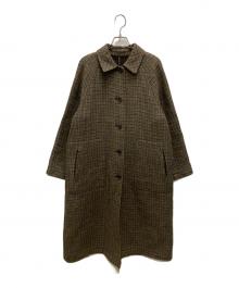 MACKINTOSH PHILOSOPHY（マッキントッシュ フィロソフィー）の古着「ダブルフェイスツイードチェックコート」｜ブラウン×ブルー