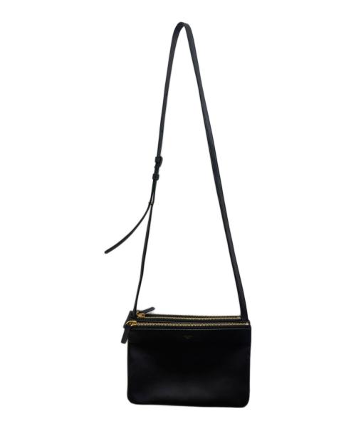 CELINE（セリーヌ）CELINE (セリーヌ) トリオスモールショルダーバッグ ブラックの古着・服飾アイテム