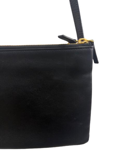 CELINE（セリーヌ）CELINE (セリーヌ) トリオスモールショルダーバッグ ブラックの古着・服飾アイテム