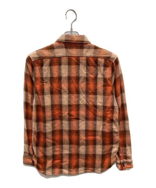 TOYS MCCOY（トイズマッコイ）TOYS McCOY (トイズマッコイ) OVERALLS COTTON CHECKED SHIRT/オーバーオールズ コットン チェックド シャツ  オレンジ サイズ:15の古着・服飾アイテム