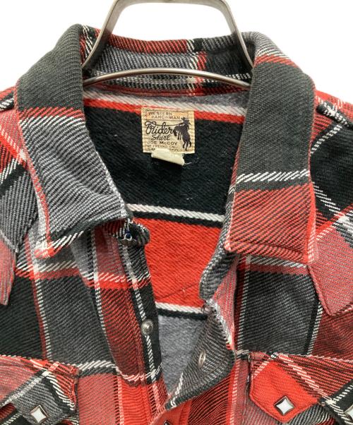 Joe McCOY（ジョーマッコイ）Joe McCOY (ジョーマッコイ) チェックウエスタンネルシャツ レッド サイズ:16の古着・服飾アイテム