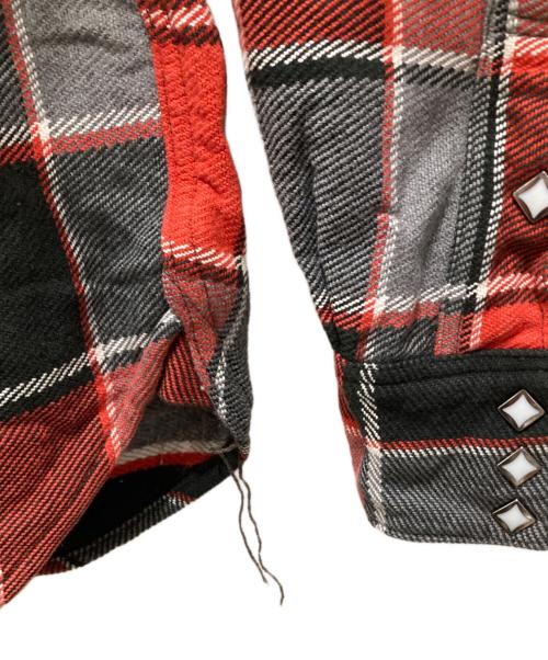 Joe McCOY（ジョーマッコイ）Joe McCOY (ジョーマッコイ) チェックウエスタンネルシャツ レッド サイズ:16の古着・服飾アイテム