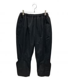 COMME des GARCONS（コムデギャルソン）の古着「ポリエステルウールツイル変形ギャザーサルエルパンツ」｜ブラック