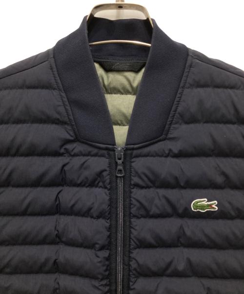 LACOSTE（ラコステ）LACOSTE (ラコステ) リブニットカラーダウンベスト ネイビー サイズ:US Mの古着・服飾アイテム