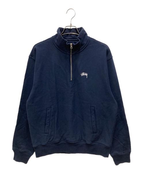 stussy（ステューシー）stussy (ステューシー) Stock Fleece Mock/ストック フリース モック ネイビー サイズ:Ｌの古着・服飾アイテム