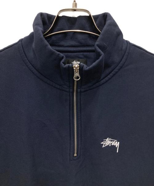 stussy（ステューシー）stussy (ステューシー) Stock Fleece Mock/ストック フリース モック ネイビー サイズ:Ｌの古着・服飾アイテム