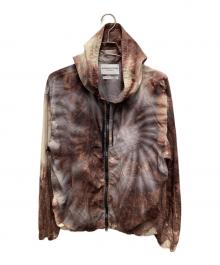 NOMARHYTHM TEXTILE（ノーマリズムテキスタイル）の古着「Tie Dye Nylon Zip Parka/タイダイ ナイロン ジップ パーカー」｜ブラウン