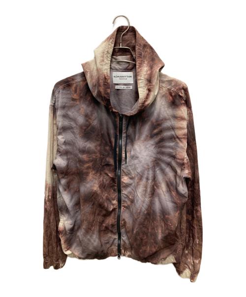 NOMARHYTHM TEXTILE（ノーマリズムテキスタイル）NOMARHYTHM TEXTILE (ノーマリズムテキスタイル) Tie Dye Nylon Zip Parka/タイダイ ナイロン ジップ パーカー ブラウン サイズ:3の古着・服飾アイテム