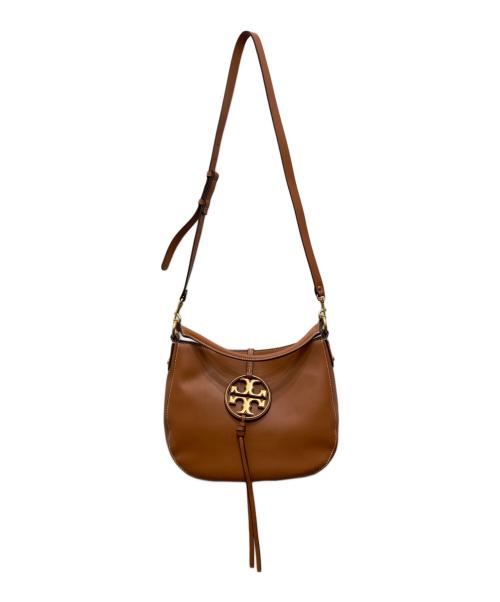 TORY BURCH（トリーバーチ）TORY BURCH (トリーバーチ) MILLER METAL LOGO HOBO/ミラー メタル ロゴ ホーボー ブラウンの古着・服飾アイテム