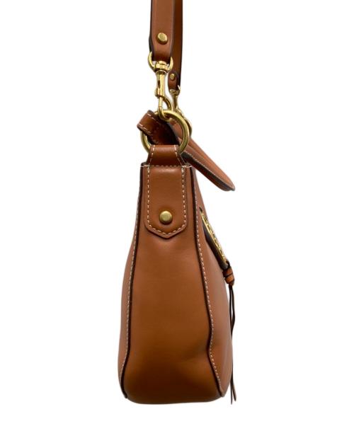 TORY BURCH（トリーバーチ）TORY BURCH (トリーバーチ) MILLER METAL LOGO HOBO/ミラー メタル ロゴ ホーボー ブラウンの古着・服飾アイテム