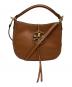 TORY BURCH（トリーバーチ）の古着「MILLER METAL LOGO HOBO/ミラー メタル ロゴ ホーボー」｜ブラウン