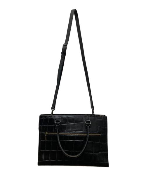 Jean Paul GAULTIER（ジャンポールゴルチェ）Jean Paul GAULTIER (ジャンポールゴルチェ) クロコ型押し2WAYバッグ ブラックの古着・服飾アイテム