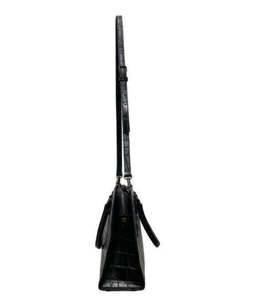 Jean Paul GAULTIER（ジャンポールゴルチェ）Jean Paul GAULTIER (ジャンポールゴルチェ) クロコ型押し2WAYバッグ ブラックの古着・服飾アイテム