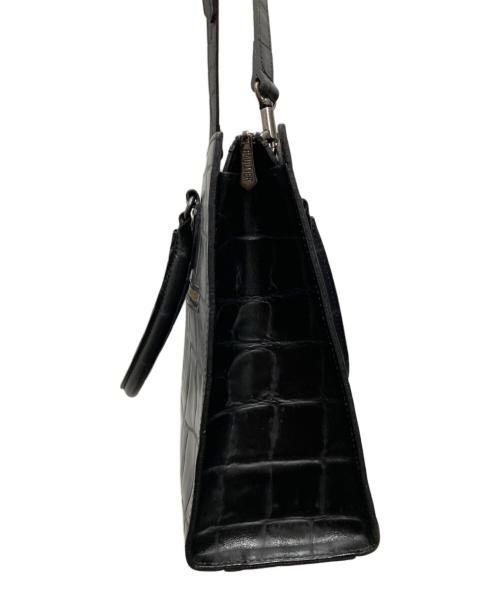 Jean Paul GAULTIER（ジャンポールゴルチェ）Jean Paul GAULTIER (ジャンポールゴルチェ) クロコ型押し2WAYバッグ ブラックの古着・服飾アイテム
