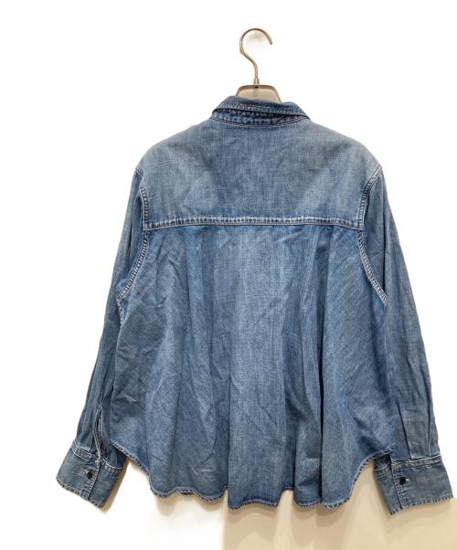 RIVE DROITE（リヴドロワ）RIVE DROITE (リヴドロワ) バックフレアショートシャツ ブルー サイズ:Fの古着・服飾アイテム