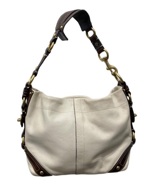 COACH（コーチ）COACH (コーチ) ミディアム カーリー レザー ホーボー ワンショルダーバッグ ベージュの古着・服飾アイテム