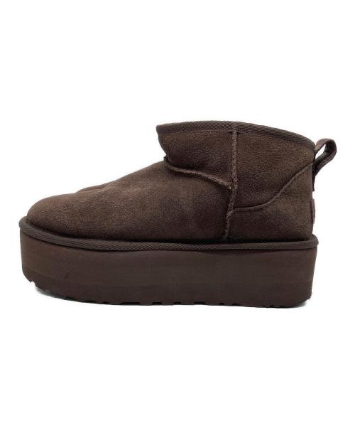 UGG（アグ）UGG (アグ) 厚底ムートンブーツ ブラウン サイズ:24の古着・服飾アイテム