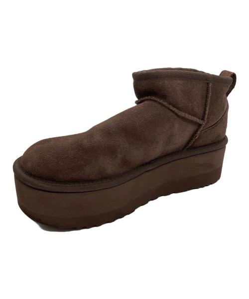 UGG（アグ）UGG (アグ) 厚底ムートンブーツ ブラウン サイズ:24の古着・服飾アイテム