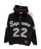 SUPREMEシュプリーム）の古着「22SS Sport Zip Up Hooded Sweater」｜ブラック