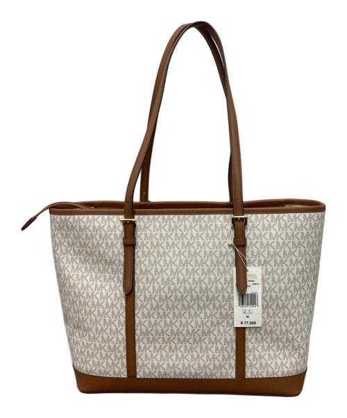 MICHAEL KORS（マイケルコース）MICHAEL KORS (マイケルコース) JET SET TRAVEL トートバッグ ベージュ×ブラウン 未使用品の古着・服飾アイテム