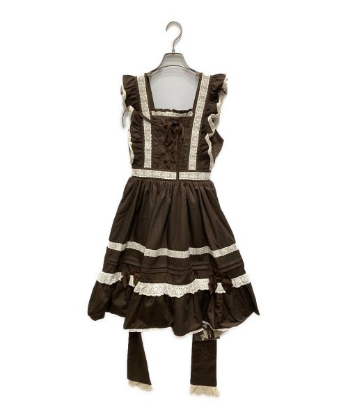 CHALMIERE（シャルミエール）chalmiere (シャルミエール) ハッピーフリルJSKセット ブラウン サイズ:M 未使用品の古着・服飾アイテム