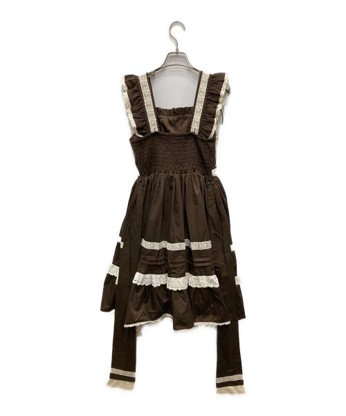 CHALMIERE（シャルミエール）chalmiere (シャルミエール) ハッピーフリルJSKセット ブラウン サイズ:M 未使用品の古着・服飾アイテム