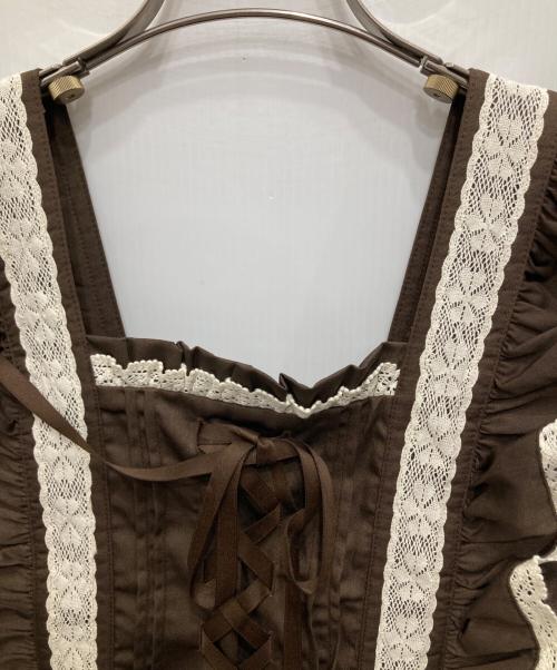 CHALMIERE（シャルミエール）chalmiere (シャルミエール) ハッピーフリルJSKセット ブラウン サイズ:M 未使用品の古着・服飾アイテム