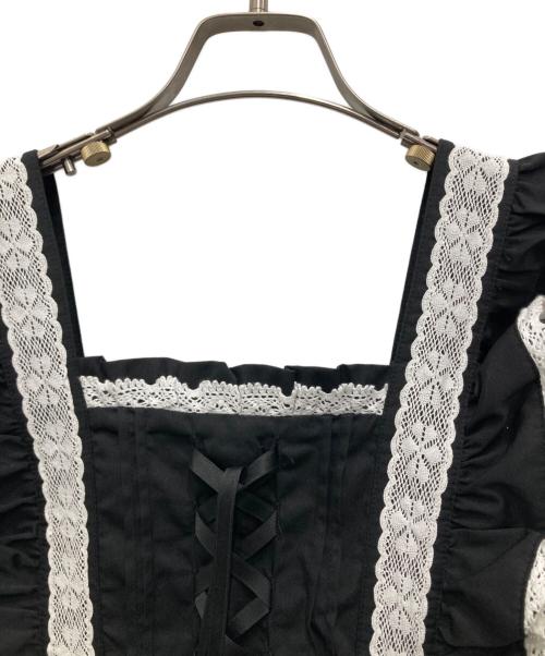 CHALMIERE（シャルミエール）chalmiere (シャルミエール) ハッピーフリルJSKセット ブラック サイズ:M 未使用品の古着・服飾アイテム