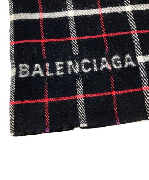 BALENCIAGA（バレンシアガ）BALENCIAGA (バレンシアガ) ウールマフラー ブラックの古着・服飾アイテム