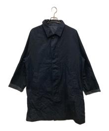 JOURNAL STANDARD（ジャーナルスタンダード）の古着「チェックリバーシブルステンカラーコート」｜ネイビー