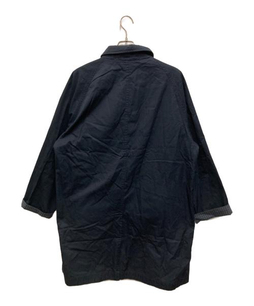 JOURNAL STANDARD（ジャーナルスタンダード）JOURNAL STANDARD (ジャーナルスタンダード) チェックリバーシブルステンカラーコート ネイビー サイズ:Lの古着・服飾アイテム