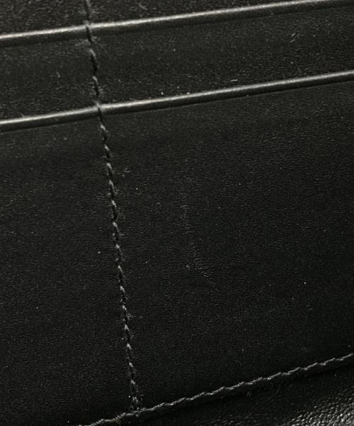 BOTTEGA VENETA（ボッテガベネタ）BOTTEGA VENETA (ボッテガベネタ) カーフイントレチャートスリムラウンド長財布 ブラックの古着・服飾アイテム