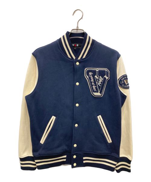 VAN（ヴァン）VAN (ヴァン) スウェットアワードジャケット ネイビー×ベージュ サイズ:Lの古着・服飾アイテム