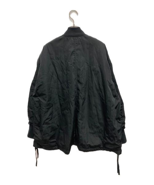 BEARDSLEY（ビアズリー）BEARDSLEY (ビアズリー) フレアMA-1ブルゾン ブラック サイズ:Fの古着・服飾アイテム