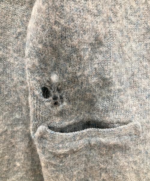 F/CE.（エフシーイー）F/CE. (エフシーイー) DISTRESSED KNIT CARDIGAN ブルー サイズ:Lの古着・服飾アイテム