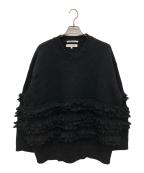 F/CE.エフシーイー）の古着「DUAL TEXTURE SHIFTED LINES KNIT」｜ブラック