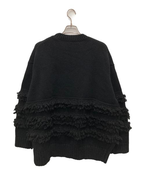 F/CE.（エフシーイー）F/CE. (エフシーイー) DUAL TEXTURE SHIFTED LINES KNIT ブラック サイズ:Lの古着・服飾アイテム